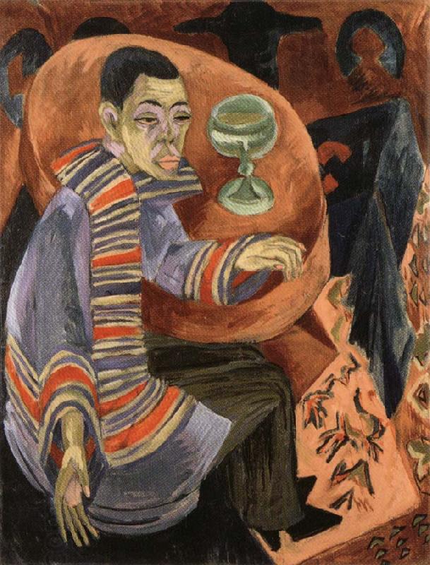 Ernst Ludwig Kirchner The Drinker or Self-Portrait as a Drunkard China oil painting art